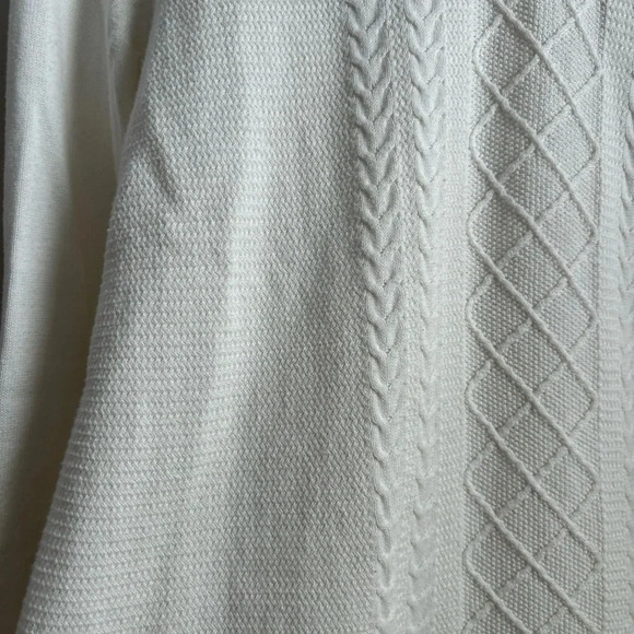 Talbots Small Off White V Neck Cotton Lightweight Sweater - Picture 6 of 6